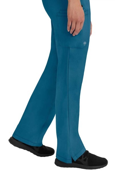 Women's Healing Hands Rebecca Flare scrub trousers caribbean blue-5