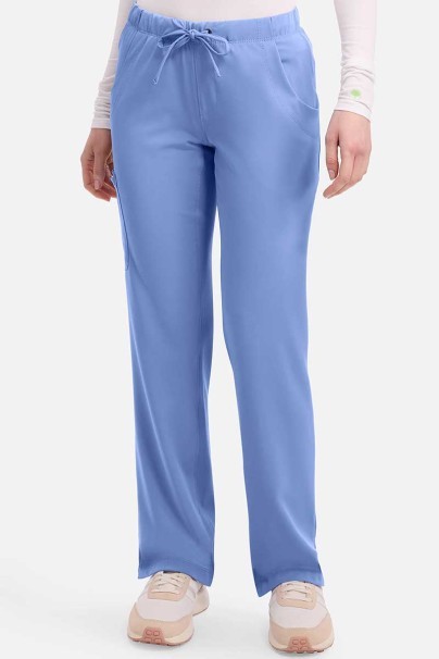 Women's Healing Hands Rebecca Flare scrub trousers ceil blue-3