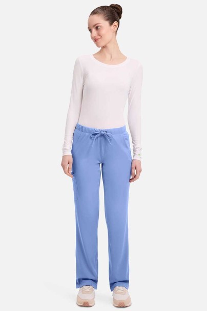Women's Healing Hands Rebecca Flare scrub trousers ceil blue-2
