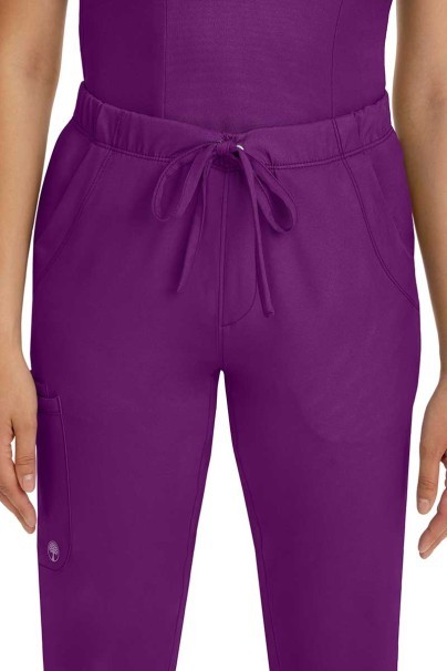Women's Healing Hands Rebecca Flare scrub trousers eggplant-5
