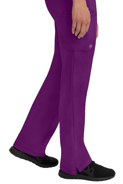 Women's Healing Hands Rebecca Flare scrub trousers eggplant-4