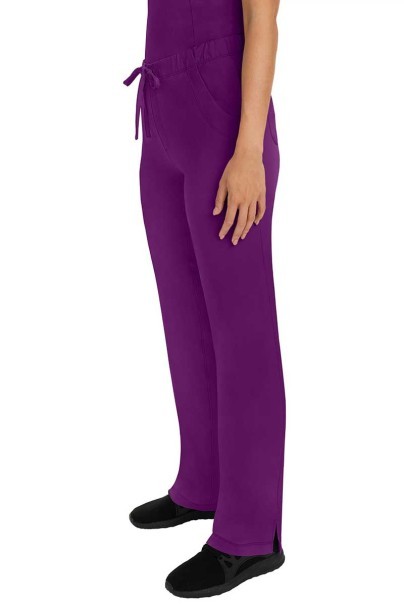 Women's Healing Hands Rebecca Flare scrub trousers eggplant-2