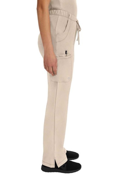 Women's Healing Hands Rebecca Flare scrub trousers khaki-4
