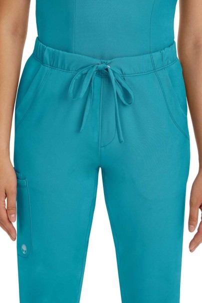 Women's Healing Hands Rebecca Flare scrub trousers teal blue-6