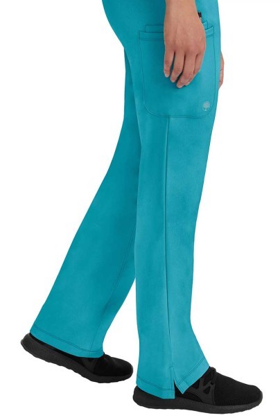 Women's Healing Hands Rebecca Flare scrub trousers teal blue-2