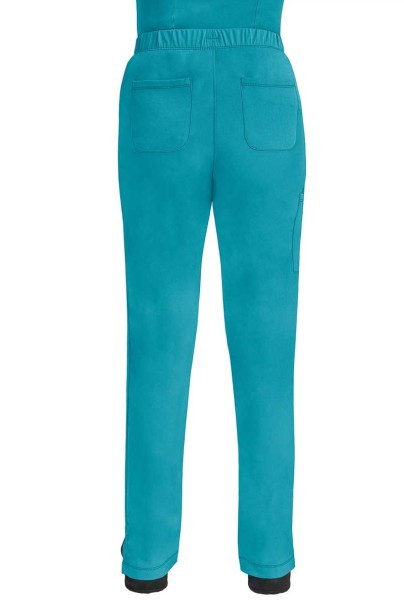 Women's Healing Hands Rebecca Flare scrub trousers teal blue-3