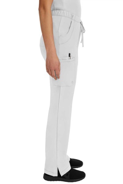 Women's Healing Hands Rebecca Flare scrub trousers white-3
