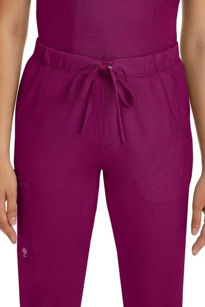 Women's Healing Hands Rebecca Flare scrub trousers wine-6