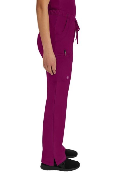 Women's Healing Hands Rebecca Flare scrub trousers wine-4