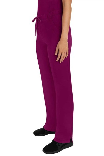 Women's Healing Hands Rebecca Flare scrub trousers wine-5