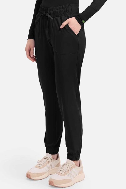 Women's Healing Hands Renee jogger scrub trousers black-2
