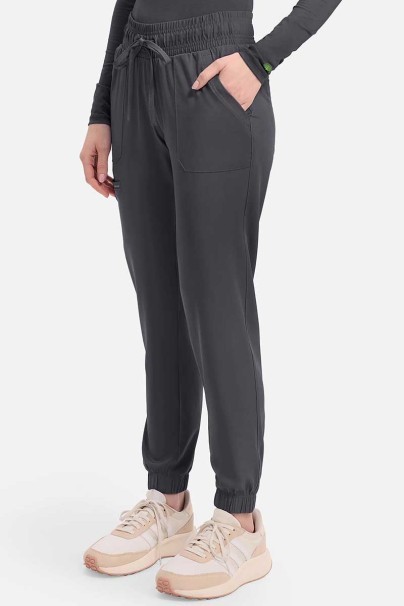 Women's Healing Hands Renee jogger scrub trousers pewter-2
