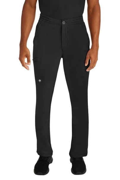 Men's Healing Hands scrubs set (Matthew top, Ryan trousers) black-3