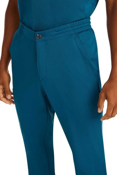 Men's Healing Hands Ryan Zip Fly scrub trousers caribbean blue-4