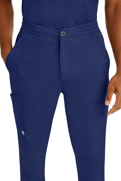 Men's Healing Hands Ryan Zip Fly scrub trousers navy-6