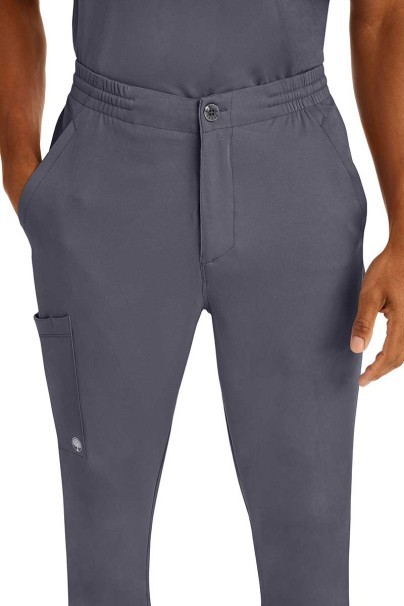 Men's Healing Hands Ryan Zip Fly scrub trousers pewter-6