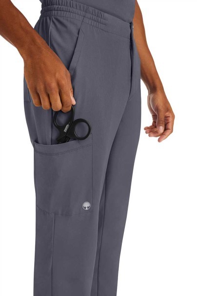 Men's Healing Hands Ryan Zip Fly scrub trousers pewter-5