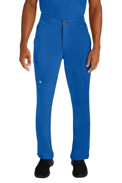 Men's Healing Hands scrubs set (Matthew top, Ryan trousers) royal blue-3