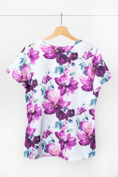 Women’s Maevn Prints scrub top Berry Blossom-2
