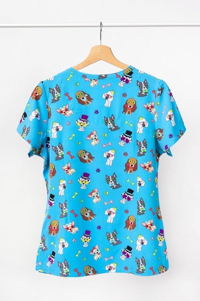 Women’s Maevn Prints scrub top Cool Dogs-3