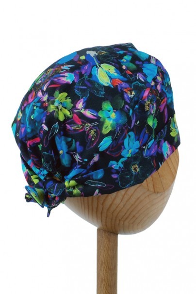 Unisex Sunrise Uniforms Style medical cap colorful flowers (roll-up)-2