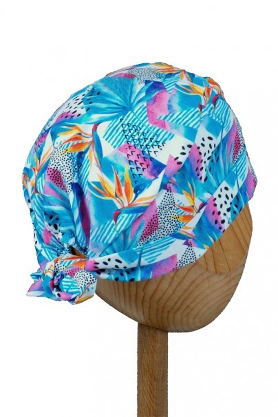 Unisex Sunrise Uniforms Style medical cap strelizia flowers (roll-up)-1