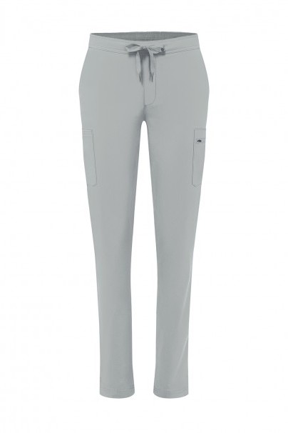 Women’s Adar Uniforms Skinny Leg Cargo scrub trousers silver gray-8