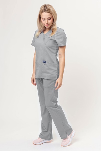 Women’s Cherokee Revolution Mock scrub top grey-2