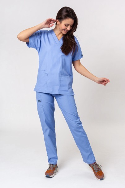 Women’s Cherokee Originals V-Neck scrub top ciel blue-5