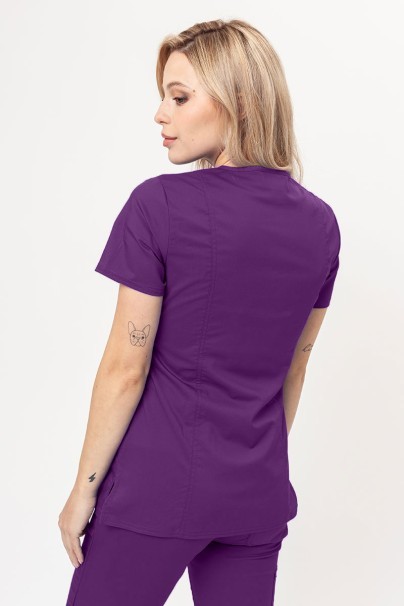 Women’s Cherokee Revolution Mock scrub top eggplant-2