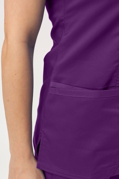 Women’s Cherokee Revolution Mock scrub top eggplant-4