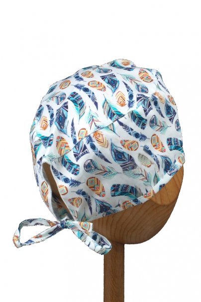 Unisex Sunrise Uniforms Style medical cap colorful feathers-1