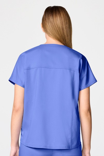 Women's Cherokee Revolution Mandarin Collar scrub top ceil blue