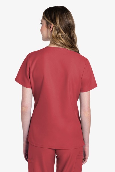 Women's Cherokee Ultra V-neck scrub top coral-4