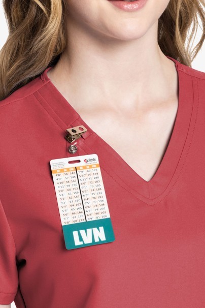 Women's Cherokee Ultra V-neck scrub top coral-2