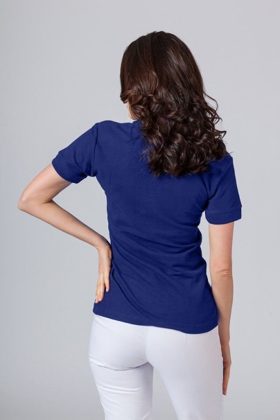 Women’s Malfini Pique polo shirt dark blue-1