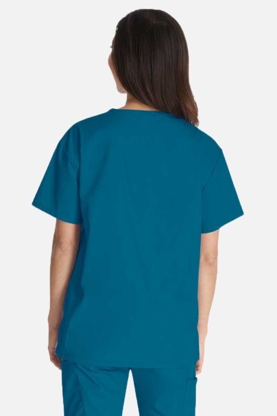 Women’s Dickies EDS Signature V-Neck scrub top caribbean blue-2