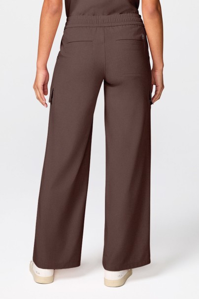 Women's Petite Healing Hands Quest Wide Leg scrub trousers brown