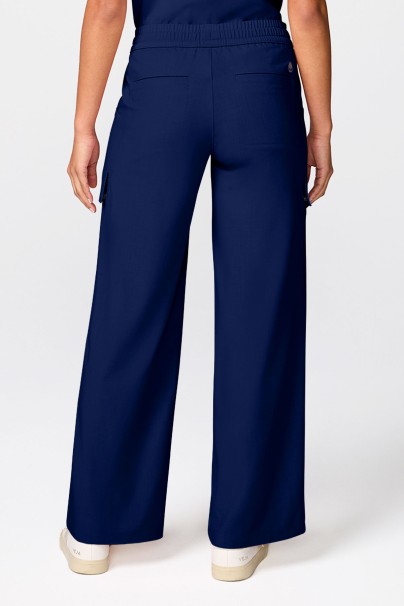 Women's Petite Healing Hands Quest Wide Leg scrub trousers navy