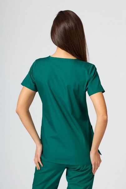 Women’s Maevn Red Panda scrub top hunter green-1