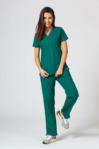 Women’s Maevn Red Panda scrub top hunter green-2