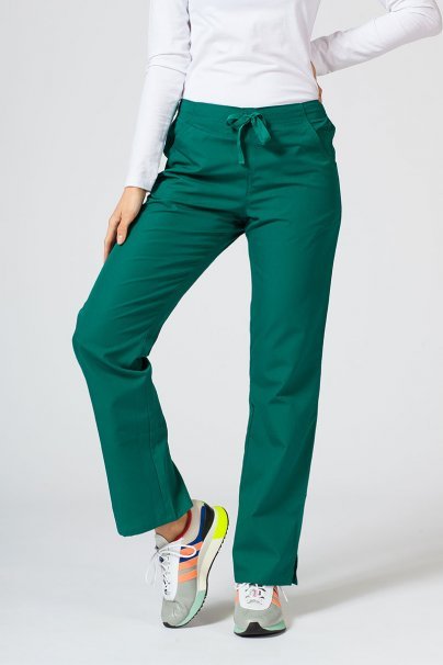 Women’s Maevn Red Panda scrub trousers hunter green-3