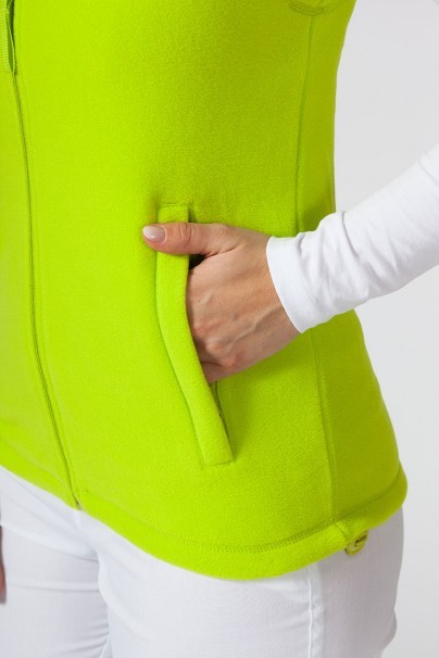 Women’s Malfini Fleece vest lime punch-3