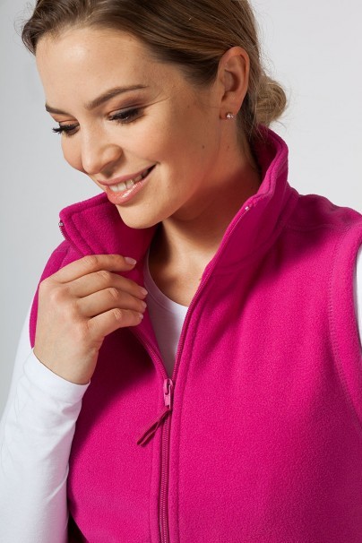 Women’s Malfini Fleece vest fuchsia red-2