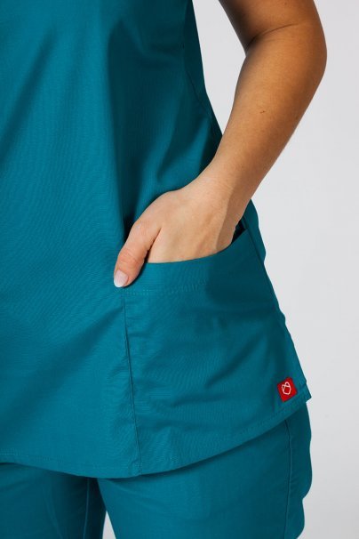 Women's Maevn Red Panda scrubs set teal blue-5