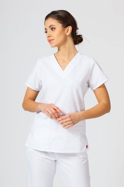 Women's Maevn Red Panda scrubs set white-2