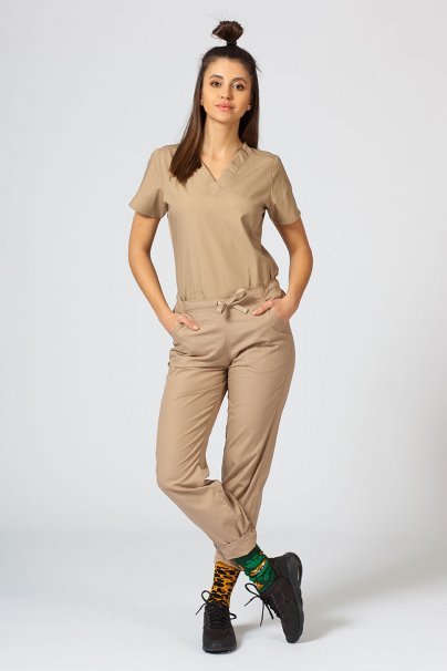 Women’s Maevn Red Panda scrub trousers khaki-3