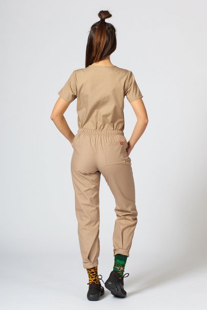 Women's Maevn Red Panda scrubs set khaki-3