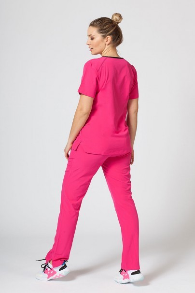 Women’s Maevn Matrix Impulse Stylish scrub top hot pink-2