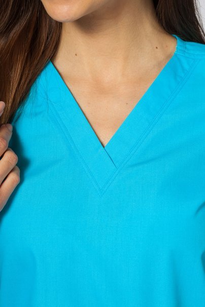 Women’s Maevn Red Panda scrub top turquoise-2